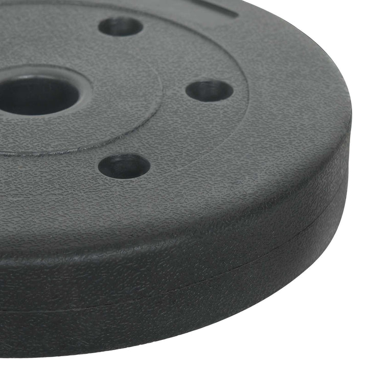 Vægtplader 4 pcs 10 kg Sort Cement og jernsand Ø 21,5 x 3,8 cm