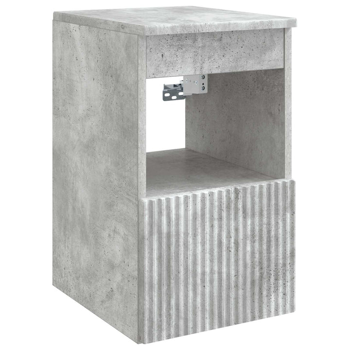 Badeværelsesskabsæt 3 stk. Betongrå 53 x 35 x 39 cm
