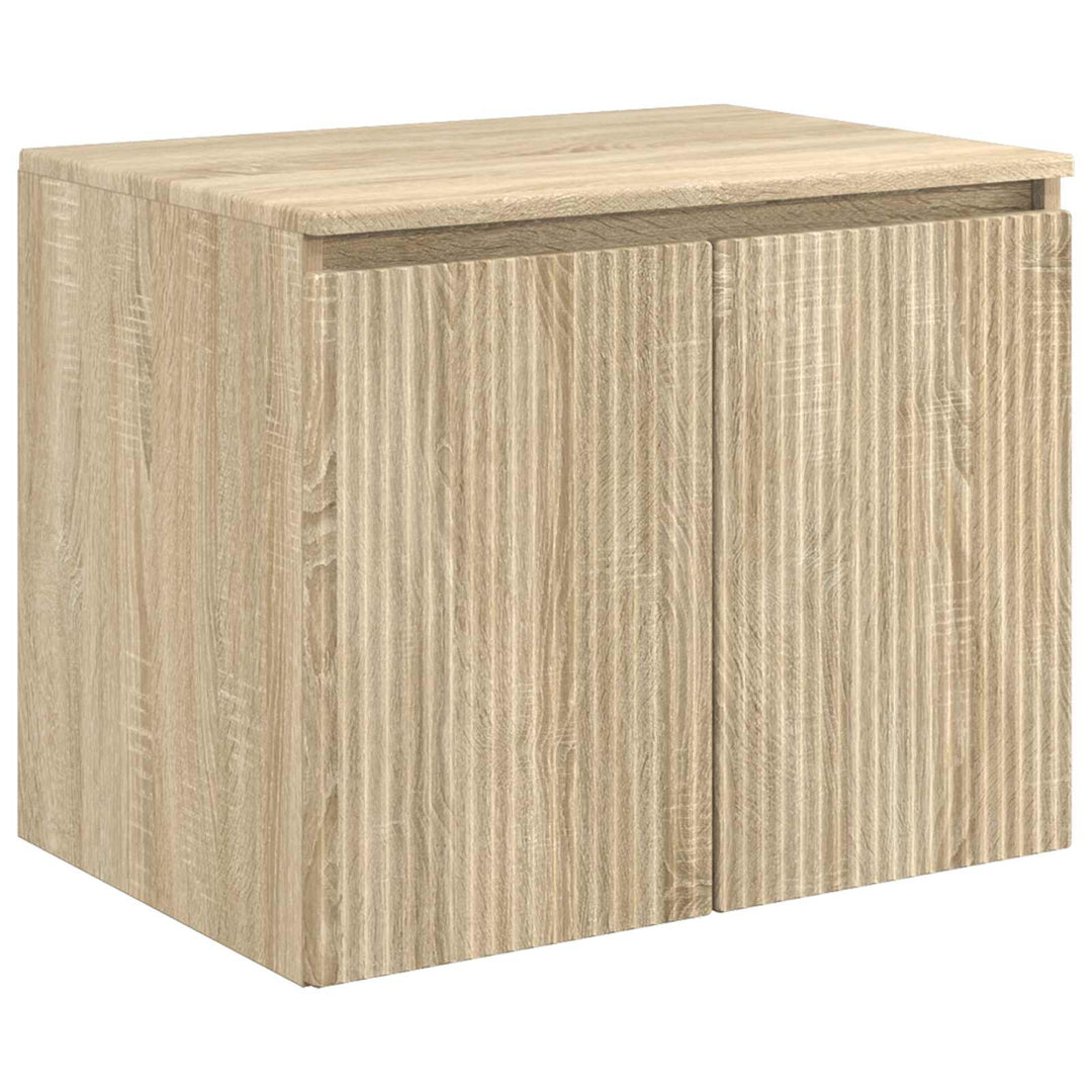 Badeværelsesskabsæt 3 stk. Sonoma-eg 49,5 x 44,5 x 66 cm