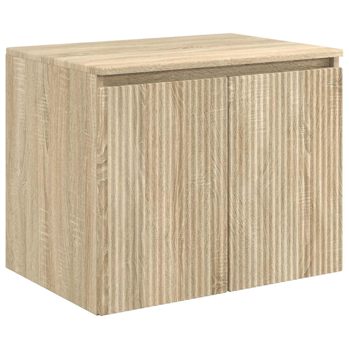 Badeværelsesskabsæt 3 stk. Sonoma-eg 49,5 x 44,5 x 66 cm