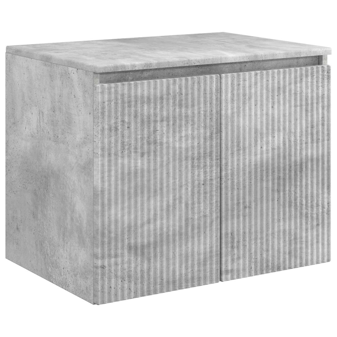 Badeværelsesskabsæt 3 stk. Betongrå 49,5 x 44,5 x 65,5 cm
