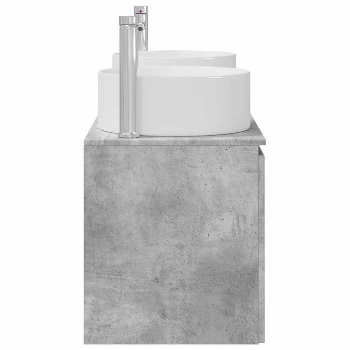 Badeværelsesskabsæt 3 stk. Betongrå 49,5 x 44,5 x 65,5 cm
