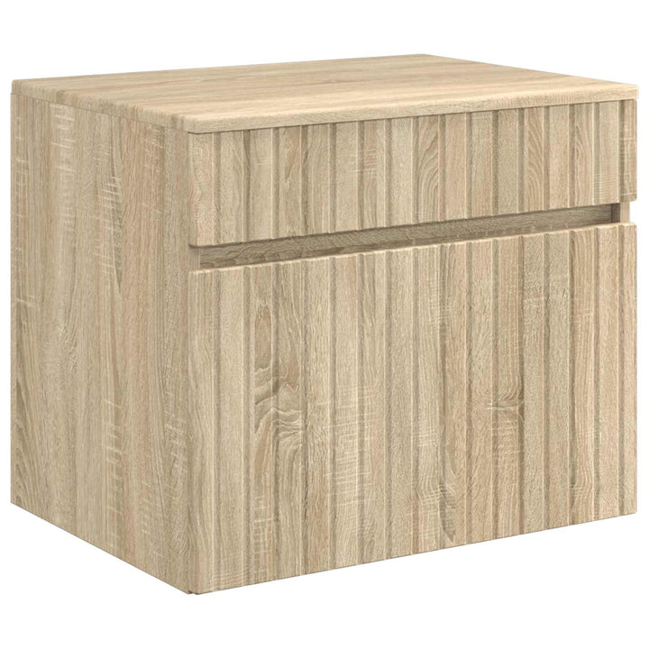 Badeværelsesskabsæt 3 stk. Sonoma-eg 49 x 44,5 x 66,5 cm