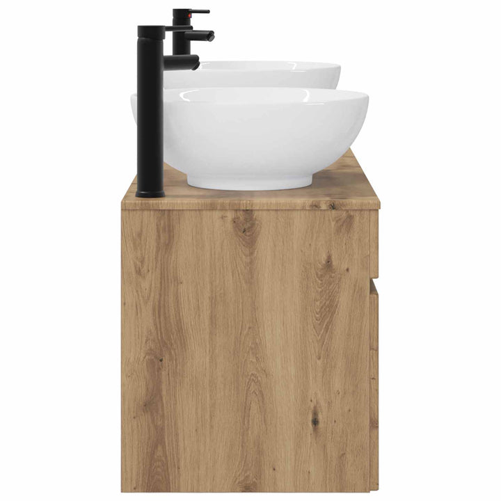 Badeværelsesskabsæt 3 stk. Artisan-eg 49 x 44,5 x 66,5 cm