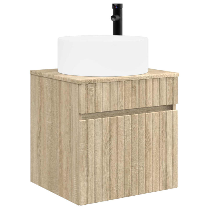 Badeværelsesskabsæt 3 stk. Sonoma-eg 49 x 44,5 x 65,5 cm