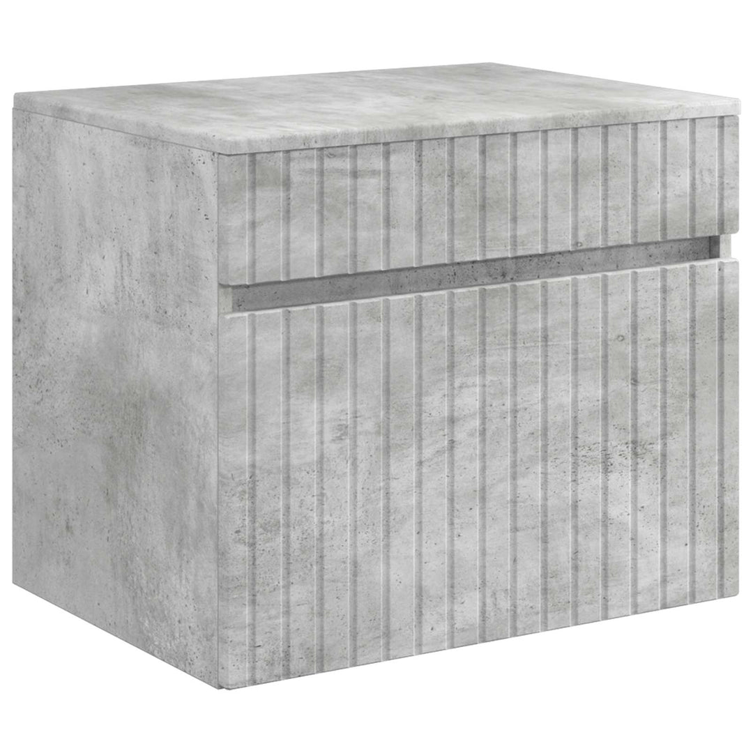 Badeværelsesskabsæt 3 stk. Betongrå 49 x 44,5 x 65,5 cm