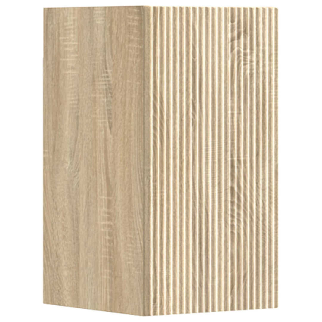 Badeværelsesmøbel sæt 3 stk. Sonoma-eg 33 x 34,5 x 160 cm