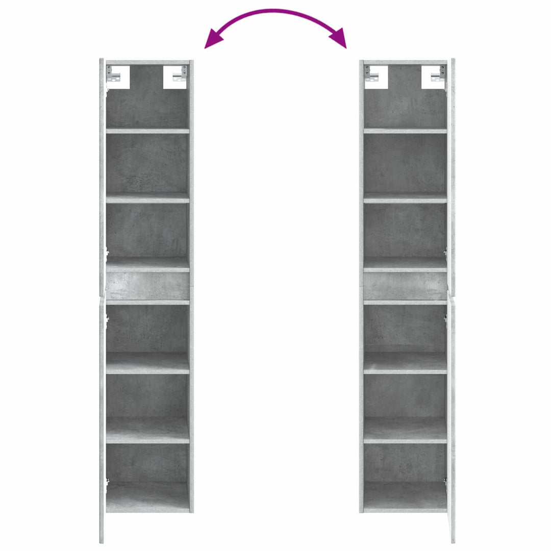 Badeværelsesmøbel sæt 3 stk. Betongrå 33 x 34,5 x 160 cm