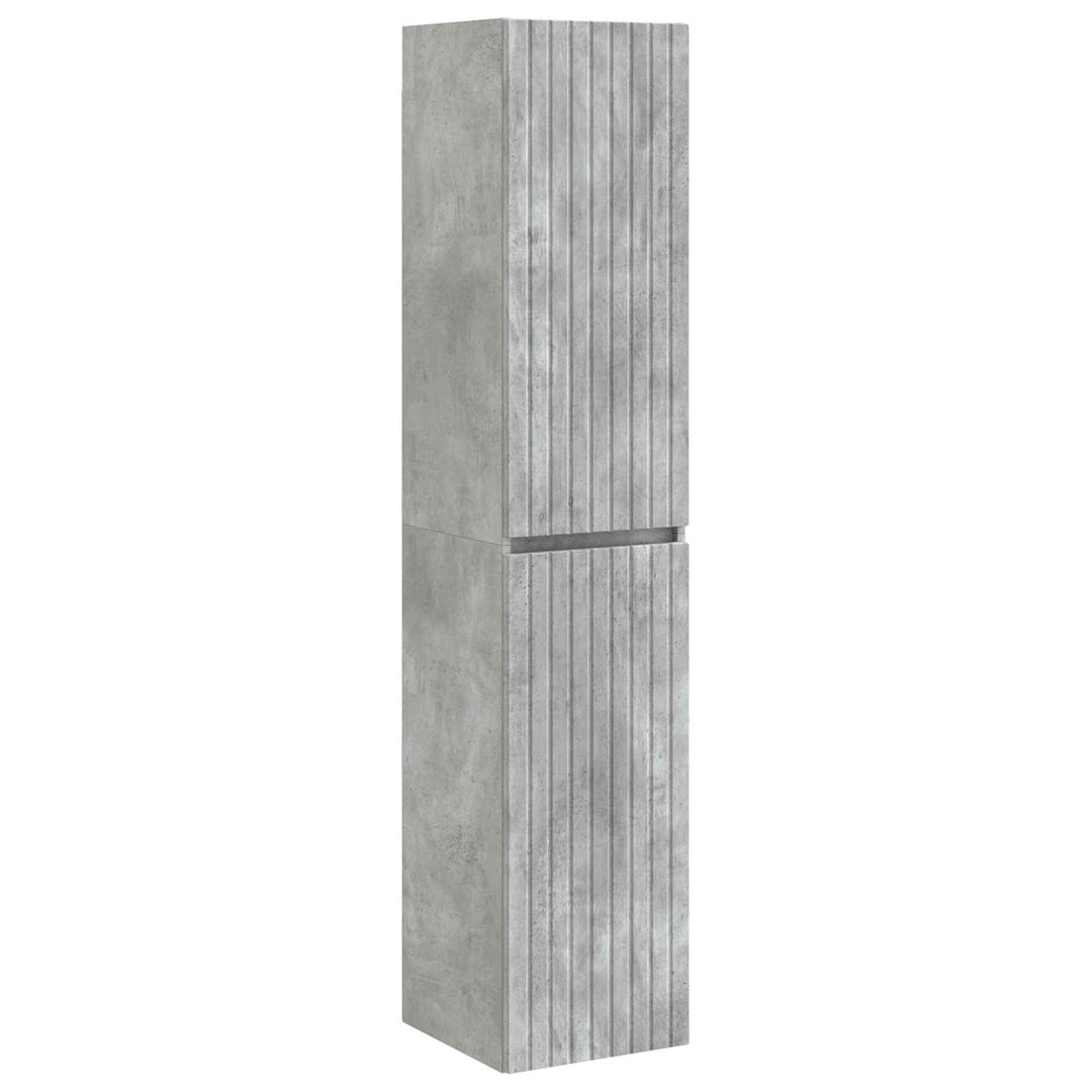 Badeværelsesmøbel sæt 3 stk. Betongrå 33 x 34,5 x 160 cm