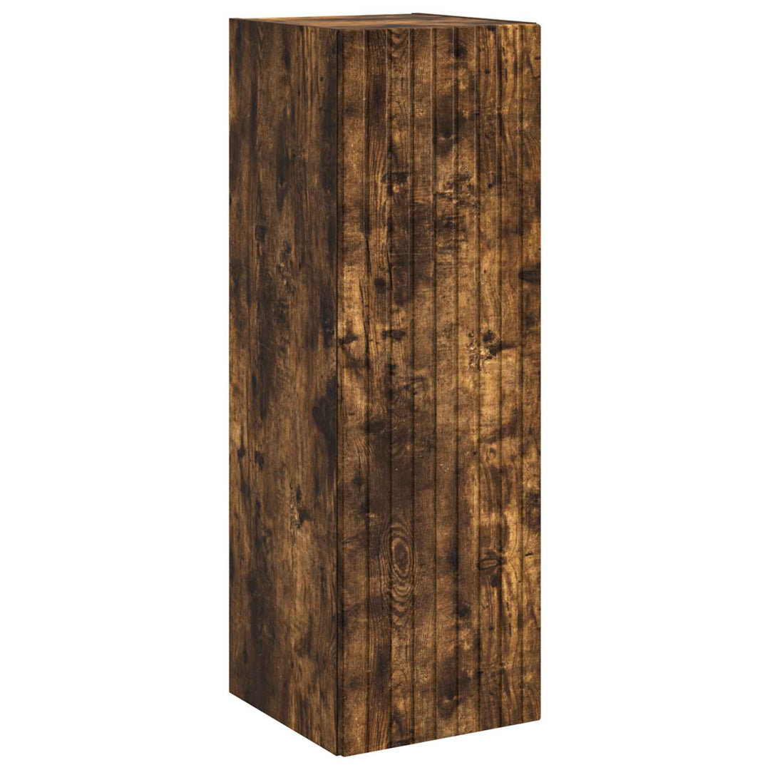Badeværelsesmøbel sæt 3 stk. Røget eg 33 x 34,5 x 160 cm