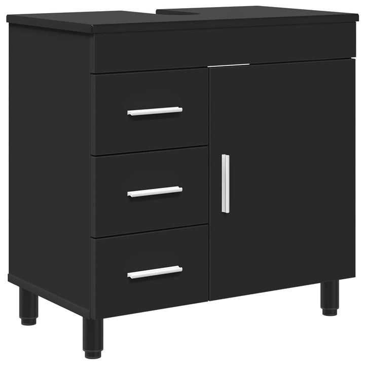 Badeværelse Vaskeskab Sort 60 x 35 x 60 cm Konstrueret træ