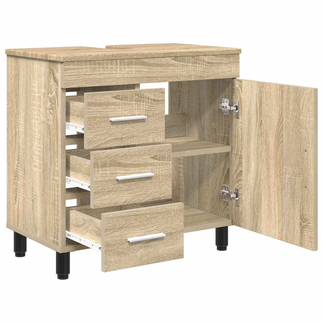Badeværelse Vaskeskab Sonoma-eg 60 x 35 x 60 cm Konstrueret træ