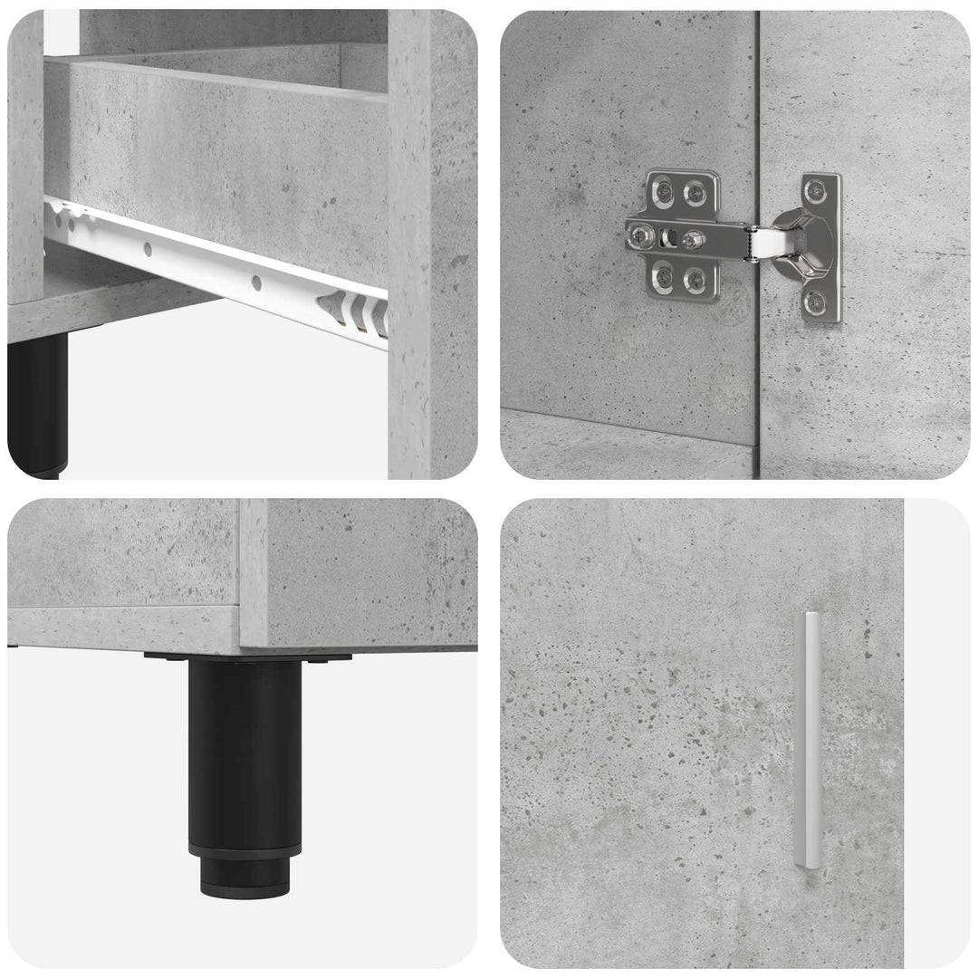Badeværelse Vaskeskab Betongrå 60 x 35 x 60 cm Konstrueret træ