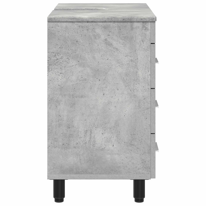 Badeværelse Vaskeskab Betongrå 60 x 35 x 60 cm Konstrueret træ