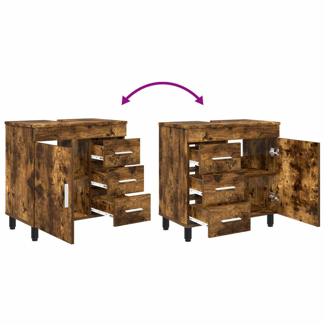 Badeværelse Vaskeskab Røget eg 60 x 35 x 60 cm Konstrueret træ