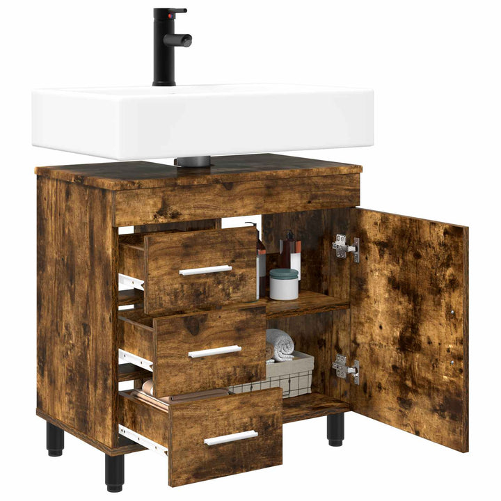 Badeværelse Vaskeskab Røget eg 60 x 35 x 60 cm Konstrueret træ