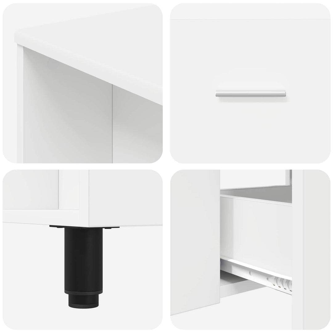 Badeværelse Vaskeskab Hvid 80 x 35 x 60 cm Konstrueret træ