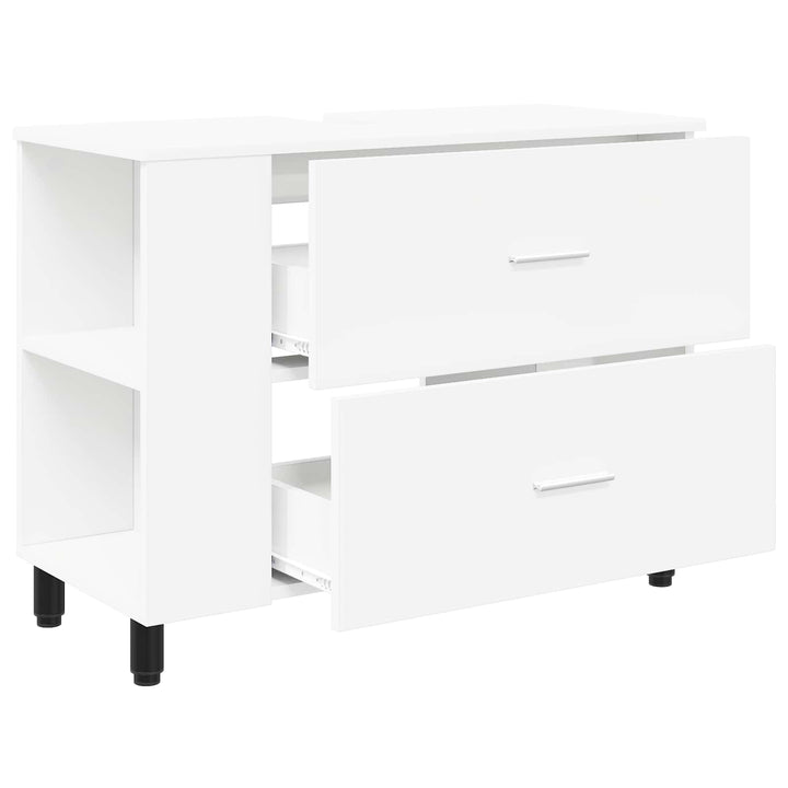 Badeværelse Vaskeskab Hvid 80 x 35 x 60 cm Konstrueret træ