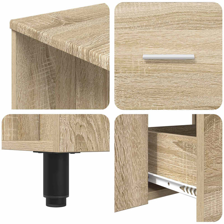 Badeværelse Vaskeskab Sonoma-eg 80 x 35 x 60 cm Konstrueret træ