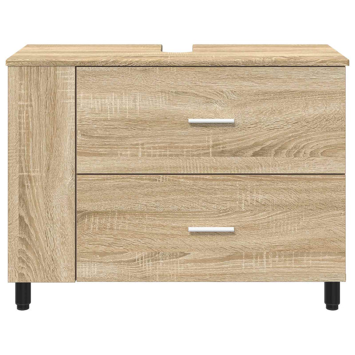 Badeværelse Vaskeskab Sonoma-eg 80 x 35 x 60 cm Konstrueret træ