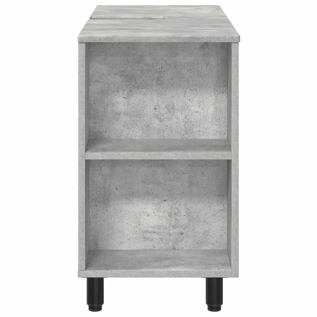 Badeværelse Vaskeskab Betongrå 80 x 35 x 60 cm Konstrueret træ