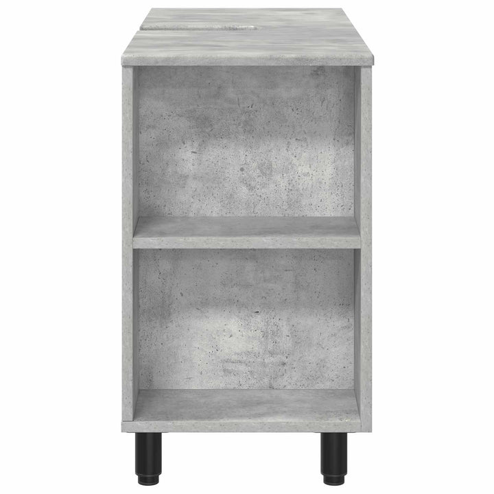 Badeværelse Vaskeskab Betongrå 80 x 35 x 60 cm Konstrueret træ