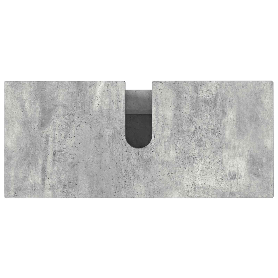 Badeværelse Vaskeskab Betongrå 80 x 35 x 60 cm Konstrueret træ