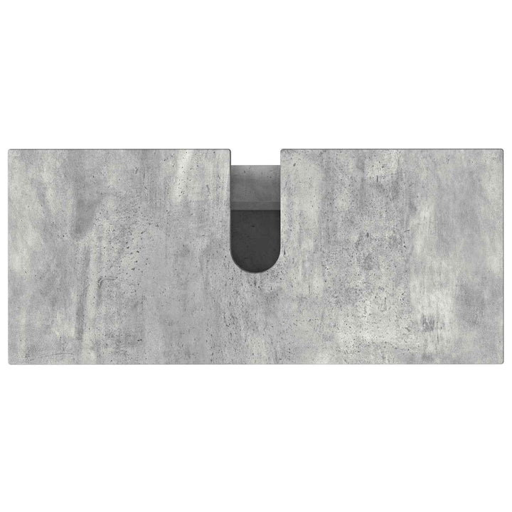 Badeværelse Vaskeskab Betongrå 80 x 35 x 60 cm Konstrueret træ