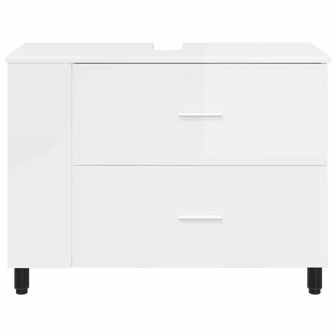 Badeværelse Vaskeskab Hvid højglans 80 x 35 x 60 cm