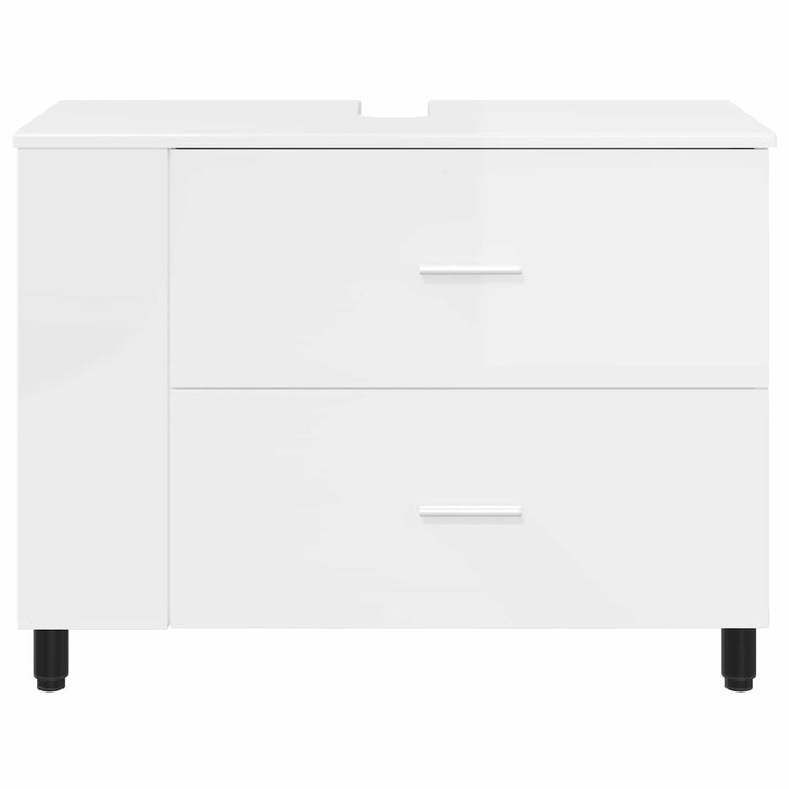Badeværelse Vaskeskab Hvid højglans 80 x 35 x 60 cm