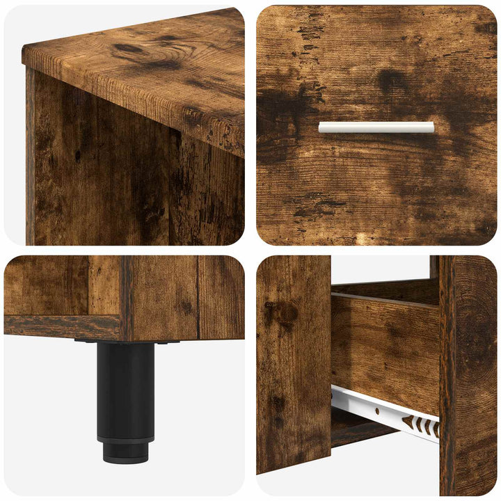 Badeværelse Vaskeskab Røget eg 80 x 35 x 60 cm Konstrueret træ