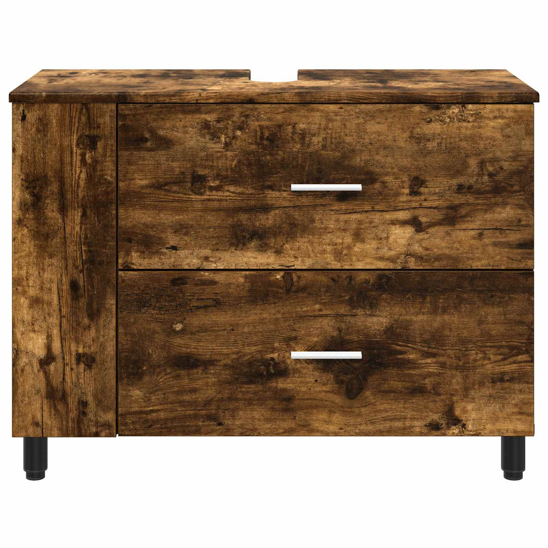 Badeværelse Vaskeskab Røget eg 80 x 35 x 60 cm Konstrueret træ