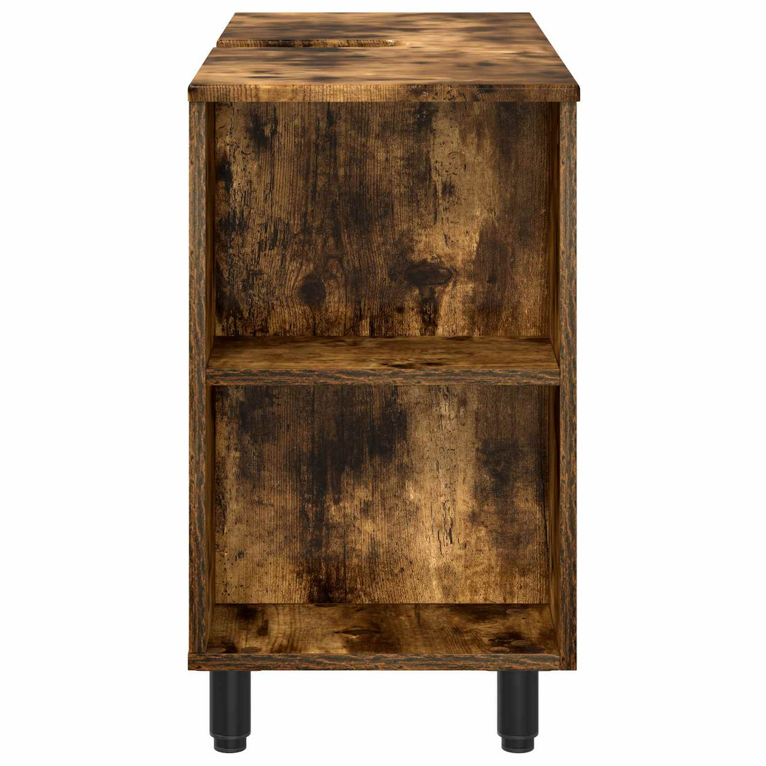 Badeværelse Vaskeskab Røget eg 80 x 35 x 60 cm Konstrueret træ