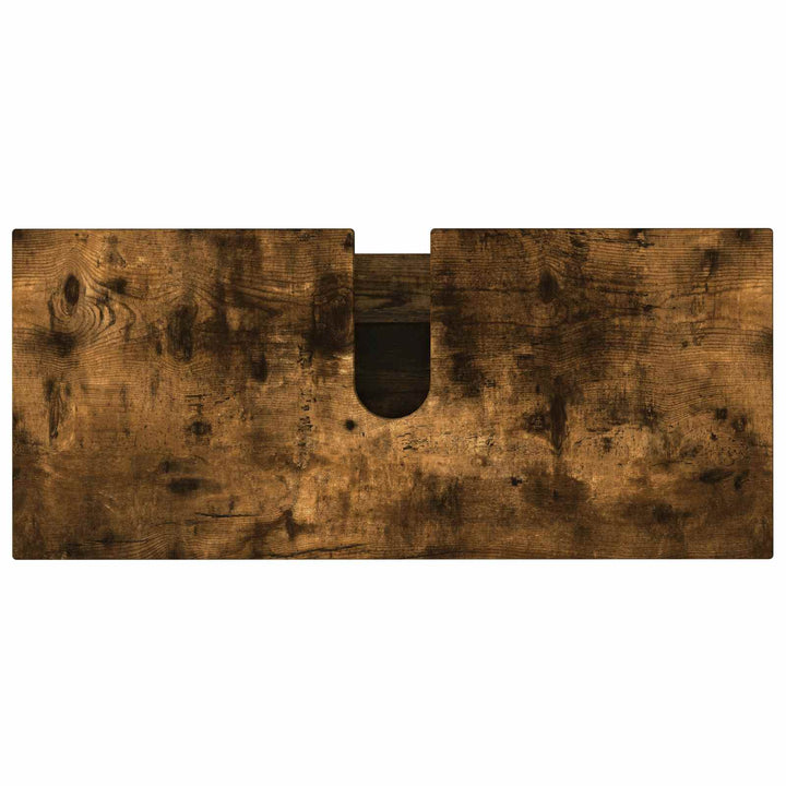 Badeværelse Vaskeskab Røget eg 80 x 35 x 60 cm Konstrueret træ