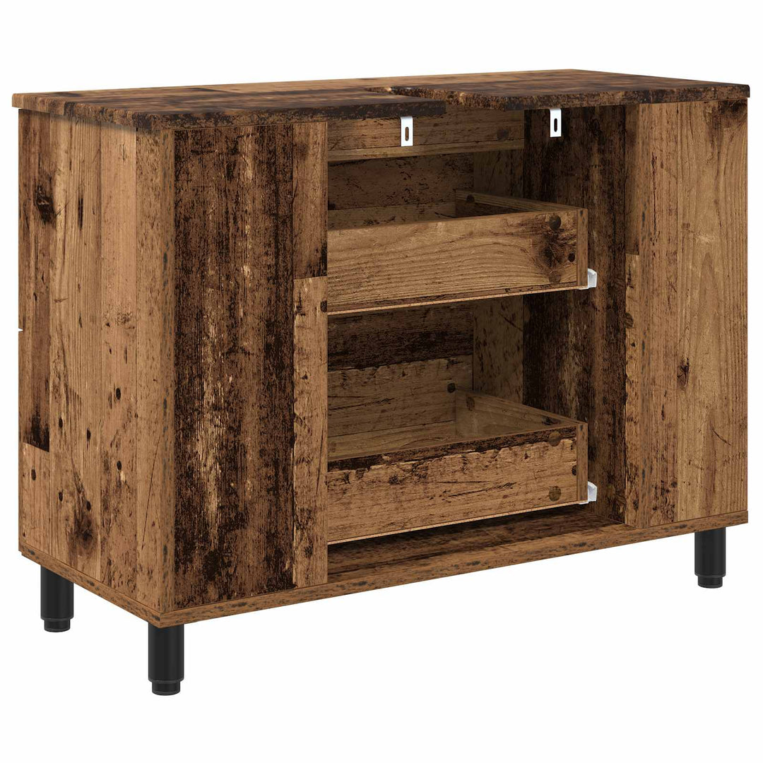 Badeværelse Vaskeskab Gammelt træ 80 x 35 x 60 cm