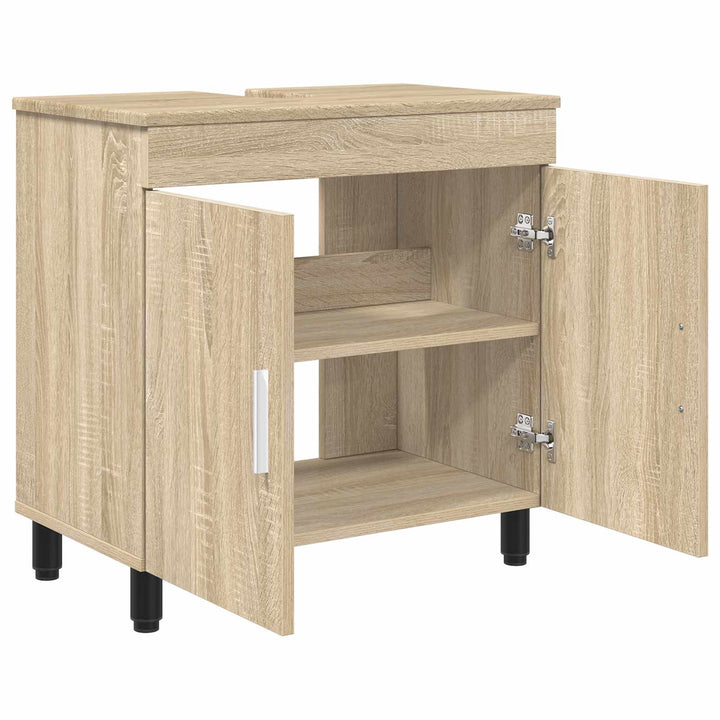 Badeværelse Vaskeskab Sonoma-eg 60 x 35 x 60 cm Konstrueret træ