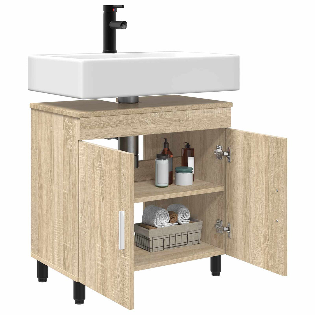 Badeværelse Vaskeskab Sonoma-eg 60 x 35 x 60 cm Konstrueret træ