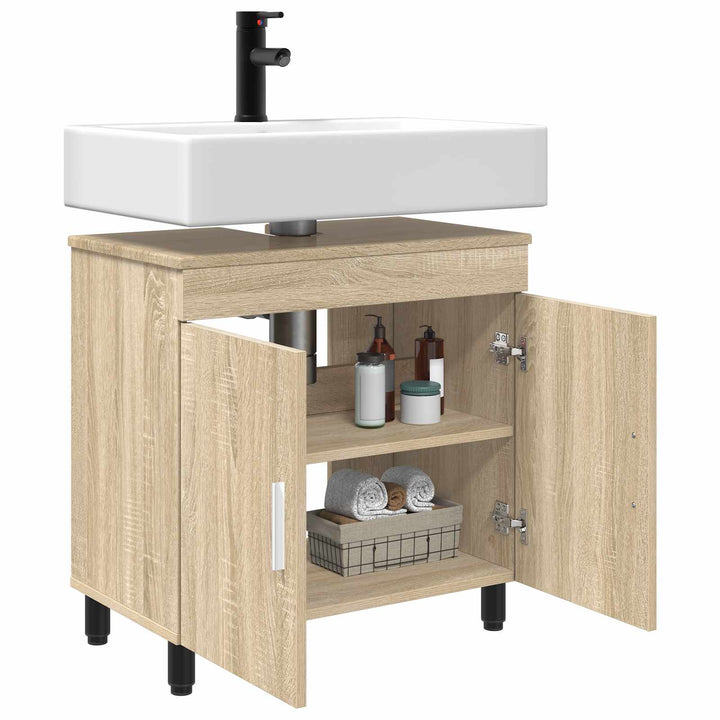 Badeværelse Vaskeskab Sonoma-eg 60 x 35 x 60 cm Konstrueret træ