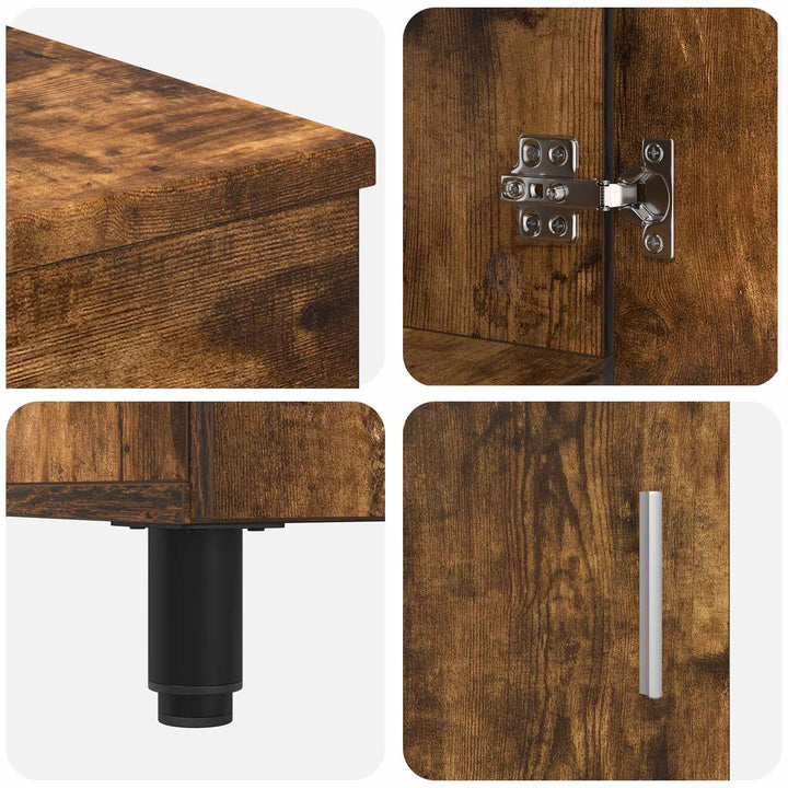 Badeværelse Vaskeskab Røget eg 60 x 35 x 60 cm Konstrueret træ