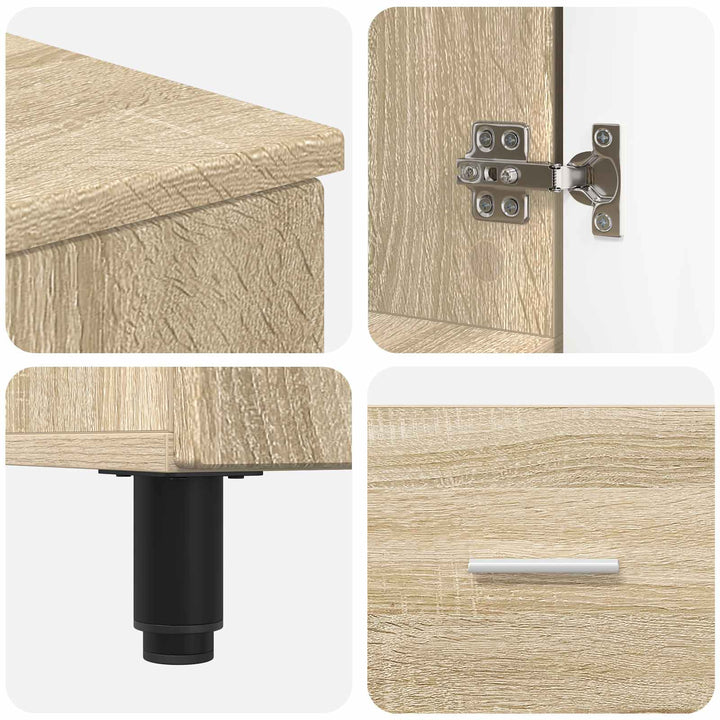 Badeværelse Vaskeskab Sonoma-eg 60 x 35 x 60 cm Konstrueret træ