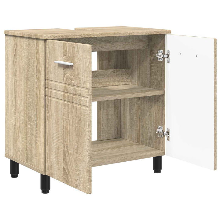 Badeværelse Vaskeskab Sonoma-eg 60 x 35 x 60 cm Konstrueret træ