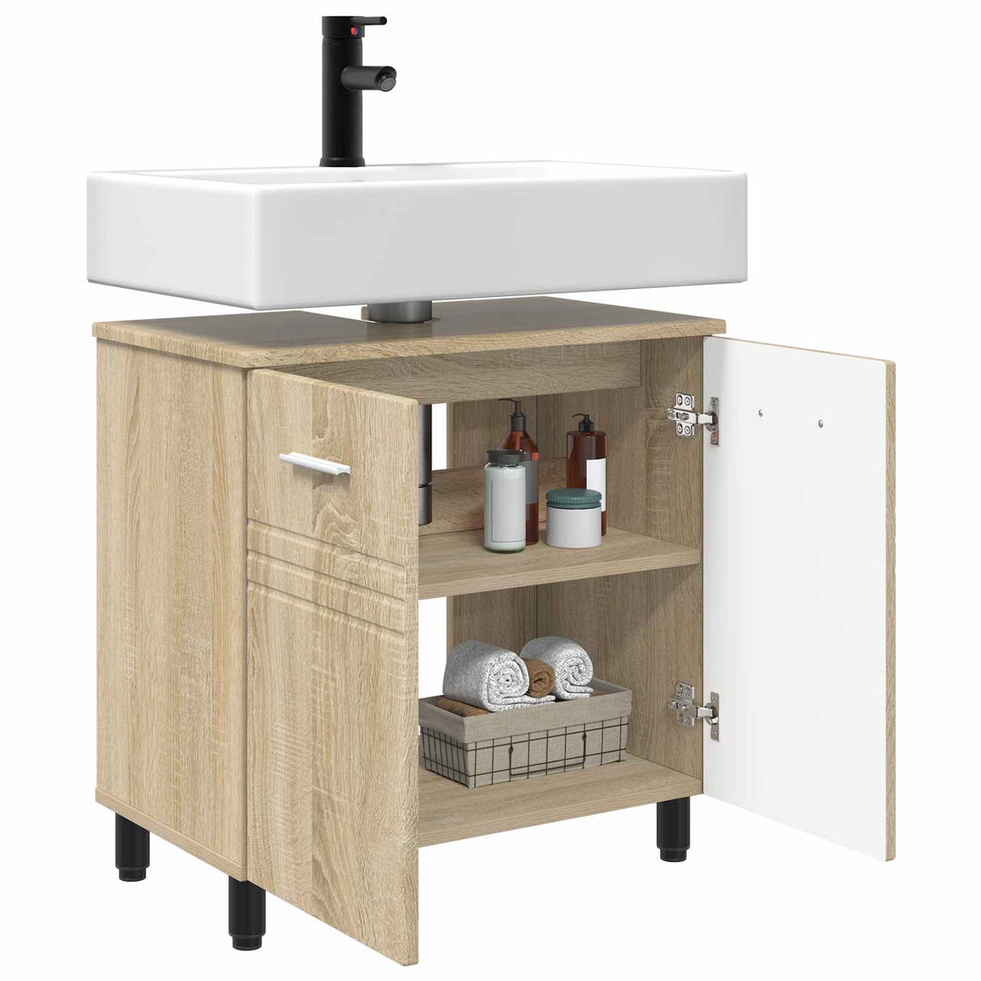 Badeværelse Vaskeskab Sonoma-eg 60 x 35 x 60 cm Konstrueret træ