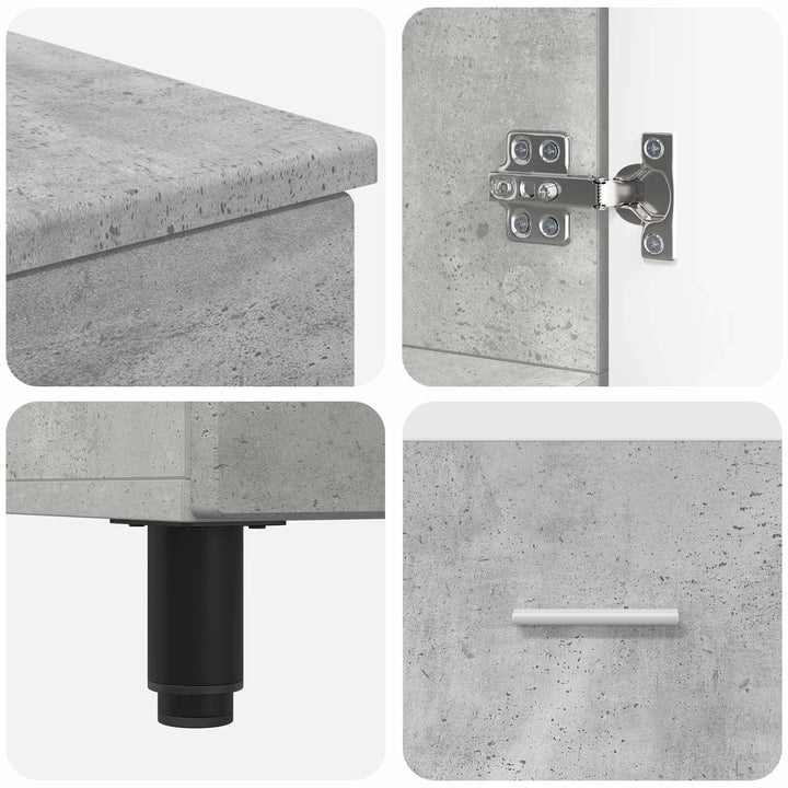 Badeværelse Vaskeskab Betongrå 60 x 35 x 60 cm Konstrueret træ