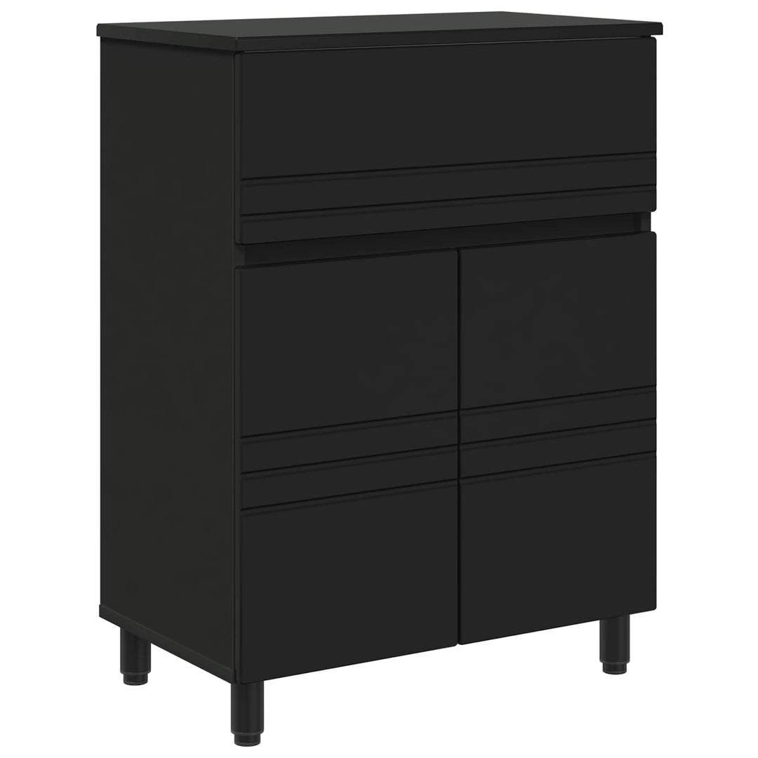 Badeværelse Vaskeskab Sort 60 x 35 x 80 cm Konstrueret træ
