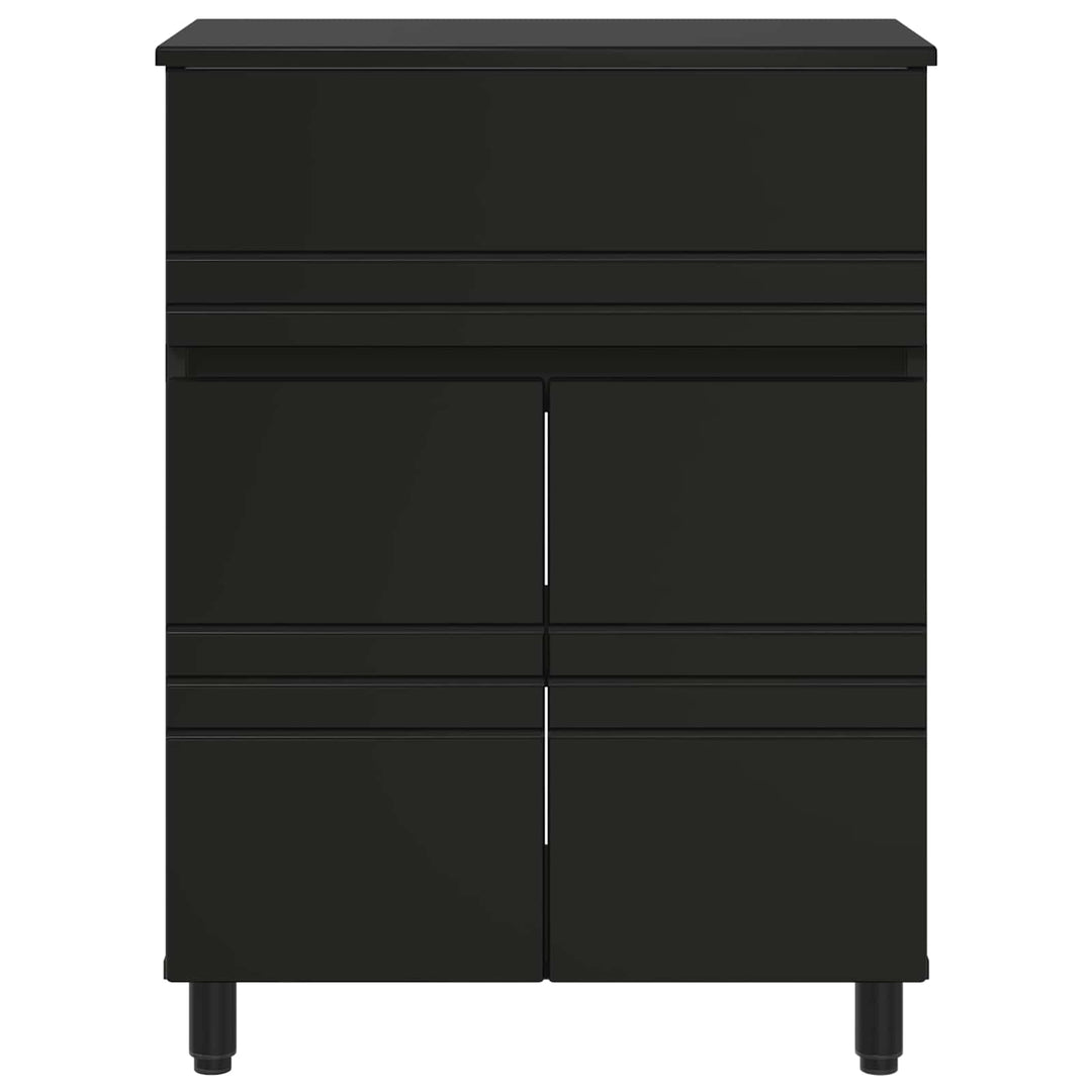 Badeværelse Vaskeskab Sort 60 x 35 x 80 cm Konstrueret træ