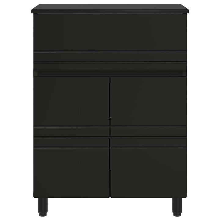 Badeværelse Vaskeskab Sort 60 x 35 x 80 cm Konstrueret træ