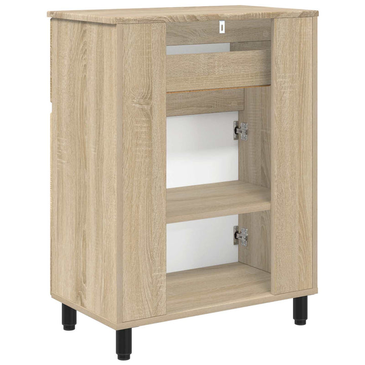 Badeværelse Vaskeskab Sonoma-eg 60 x 35 x 80 cm Konstrueret træ