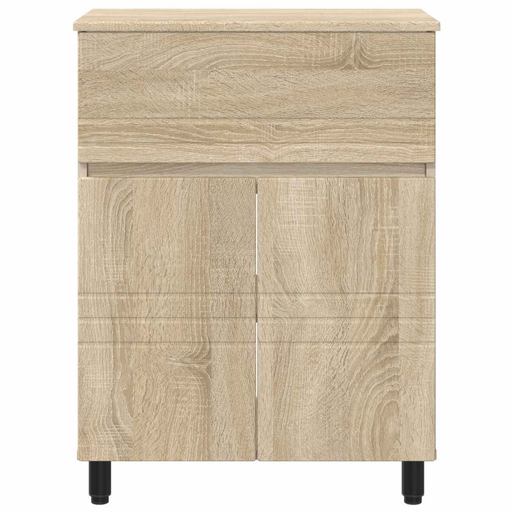 Badeværelse Vaskeskab Sonoma-eg 60 x 35 x 80 cm Konstrueret træ
