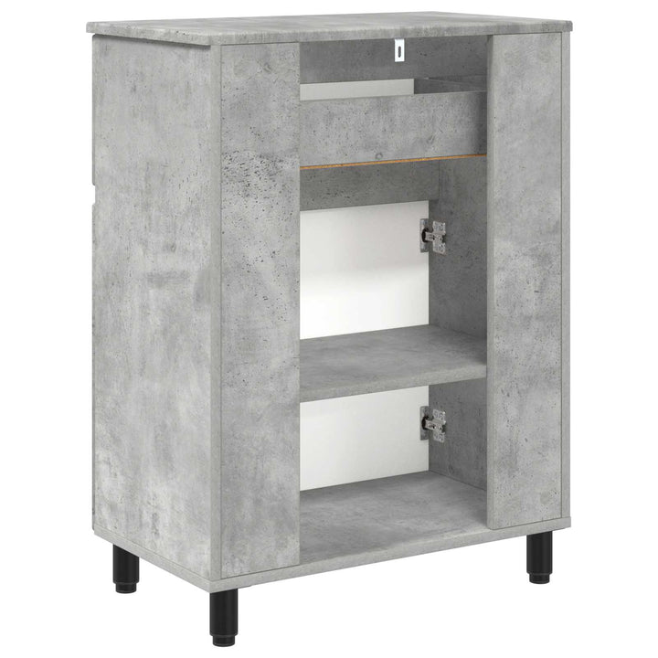 Badeværelse Vaskeskab Betongrå 60 x 35 x 80 cm Konstrueret træ