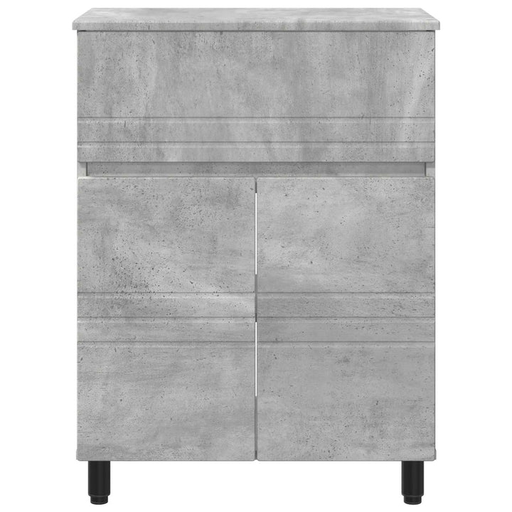 Badeværelse Vaskeskab Betongrå 60 x 35 x 80 cm Konstrueret træ